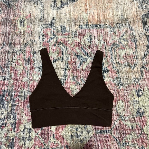 lululemon athletica Tops - lululemon align v neck a/b bra espresso sz 8